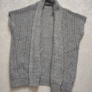 Made in Italy alpaca wool blend chunky knit cardigan open front